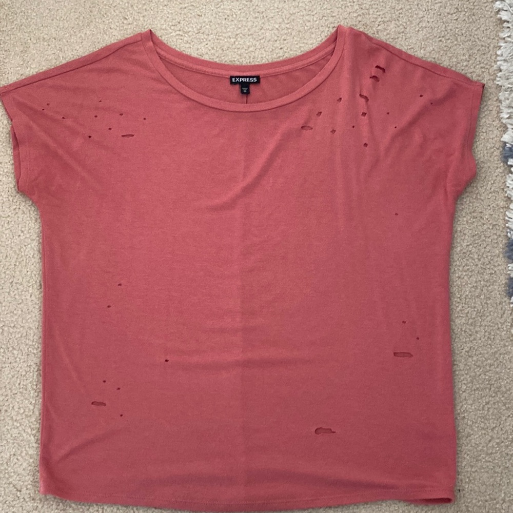 Express Coral Over-sized Tee